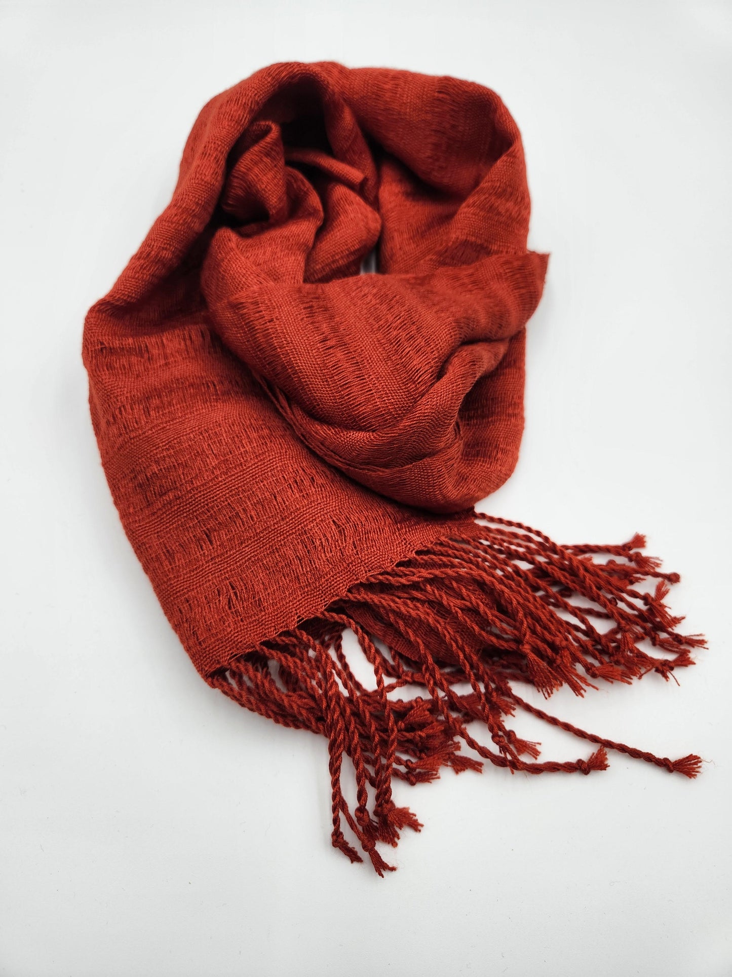Handwoven Fair Trade Scarf Red/Rust