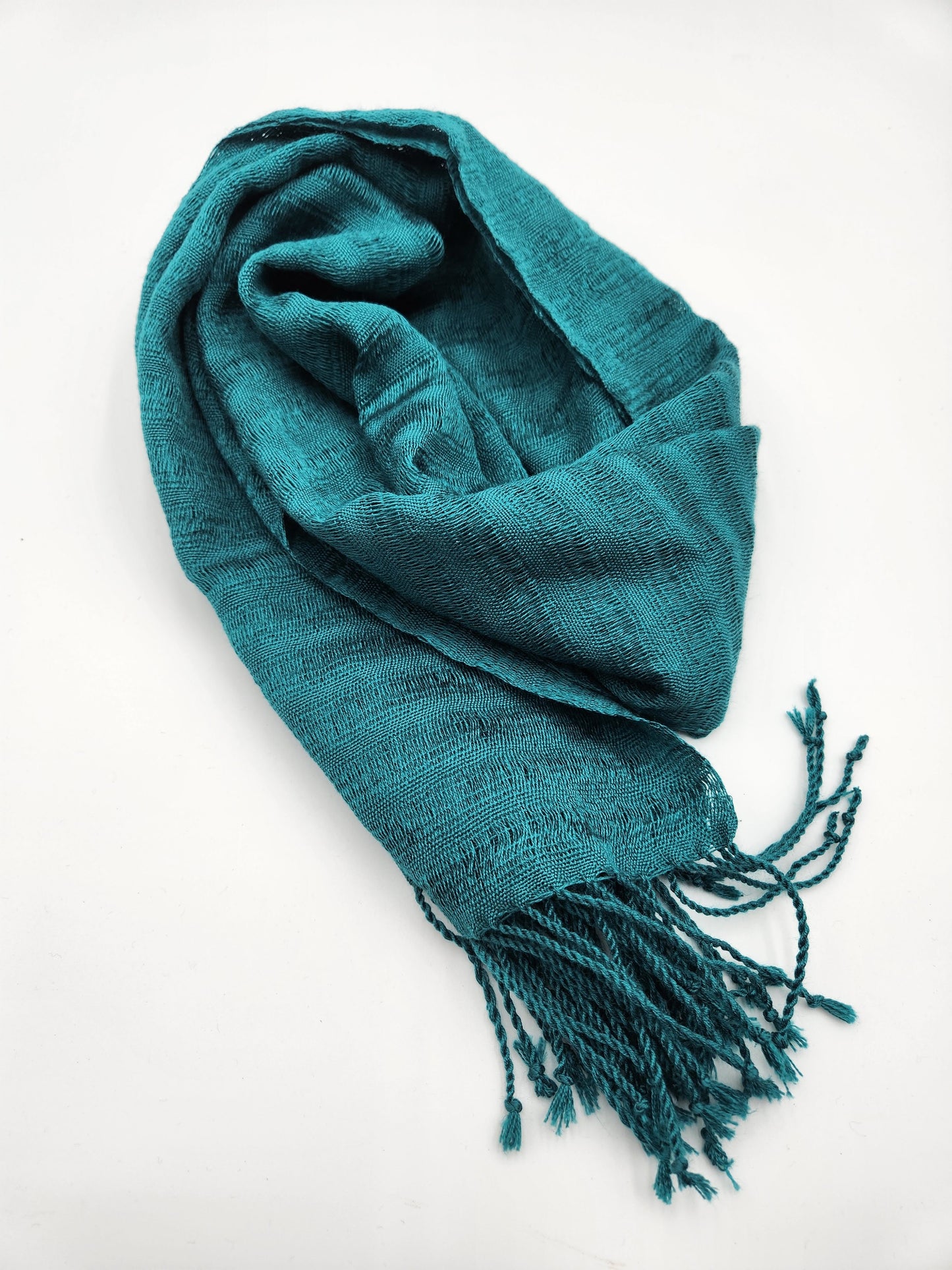 Handwoven Teal Fair Trade Scarf