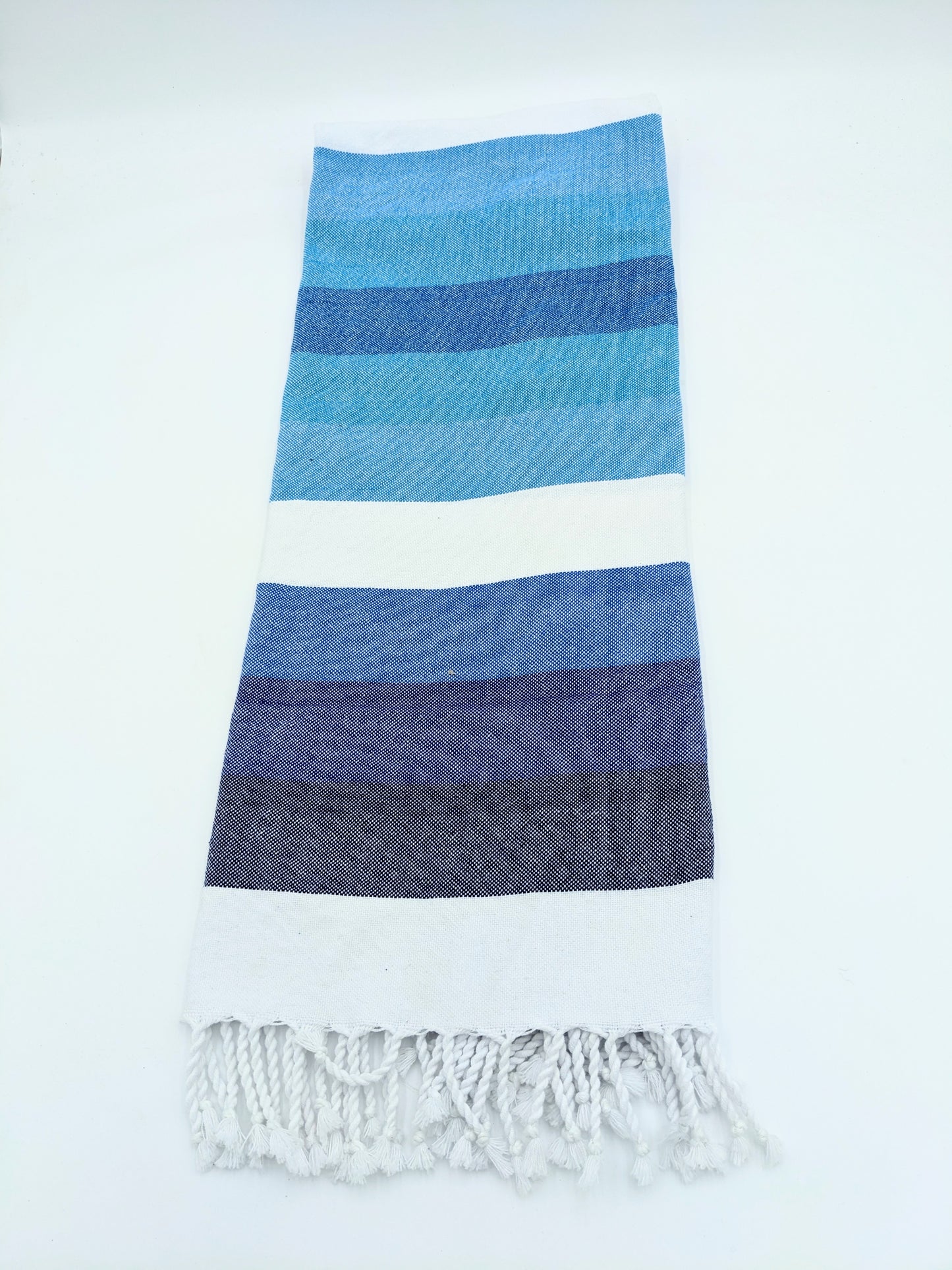 Fair Trade Peshtemal, Fouta Bath Towel, "Blue Skies"