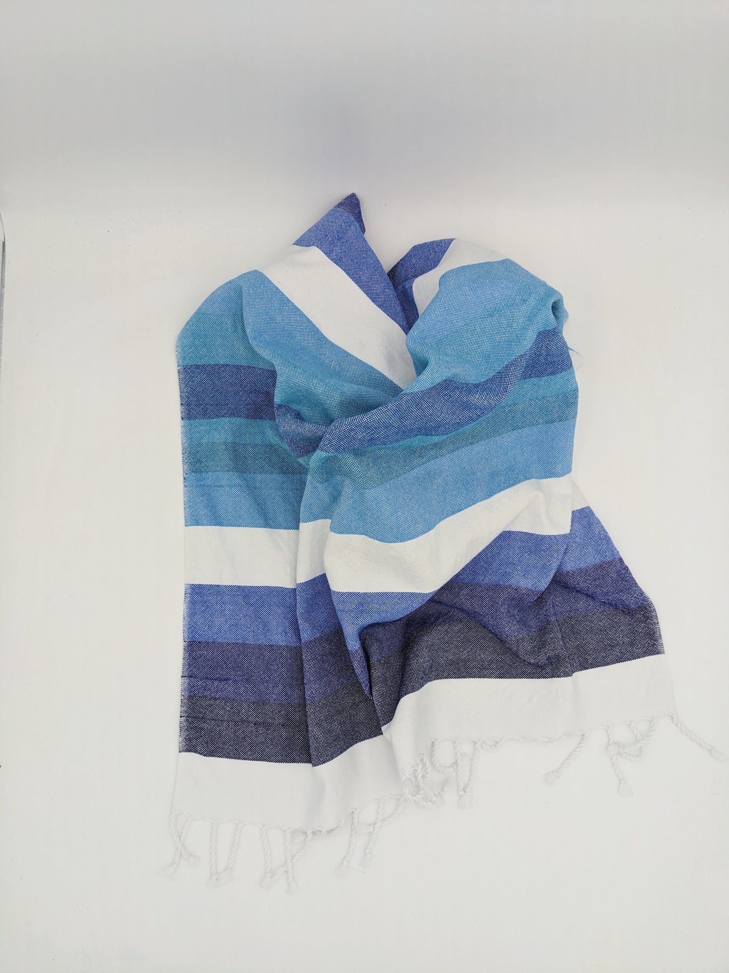 Fair Trade Peshtemal, Fouta Bath Towel, "Blue Skies"