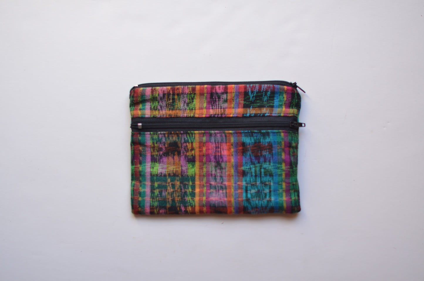 Blue Fair Trade Upcyced Large Coin Purse, Wallet, or Cosmetic Bag