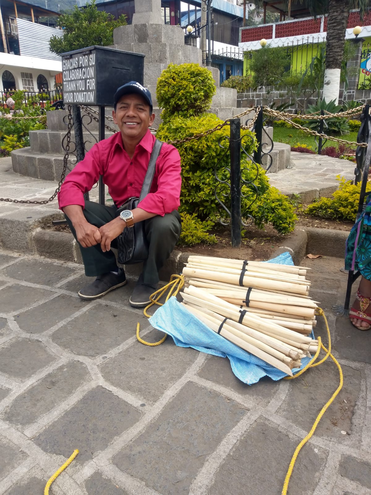 24" Handcarved Backstrap Wooden Loom with Nicapal