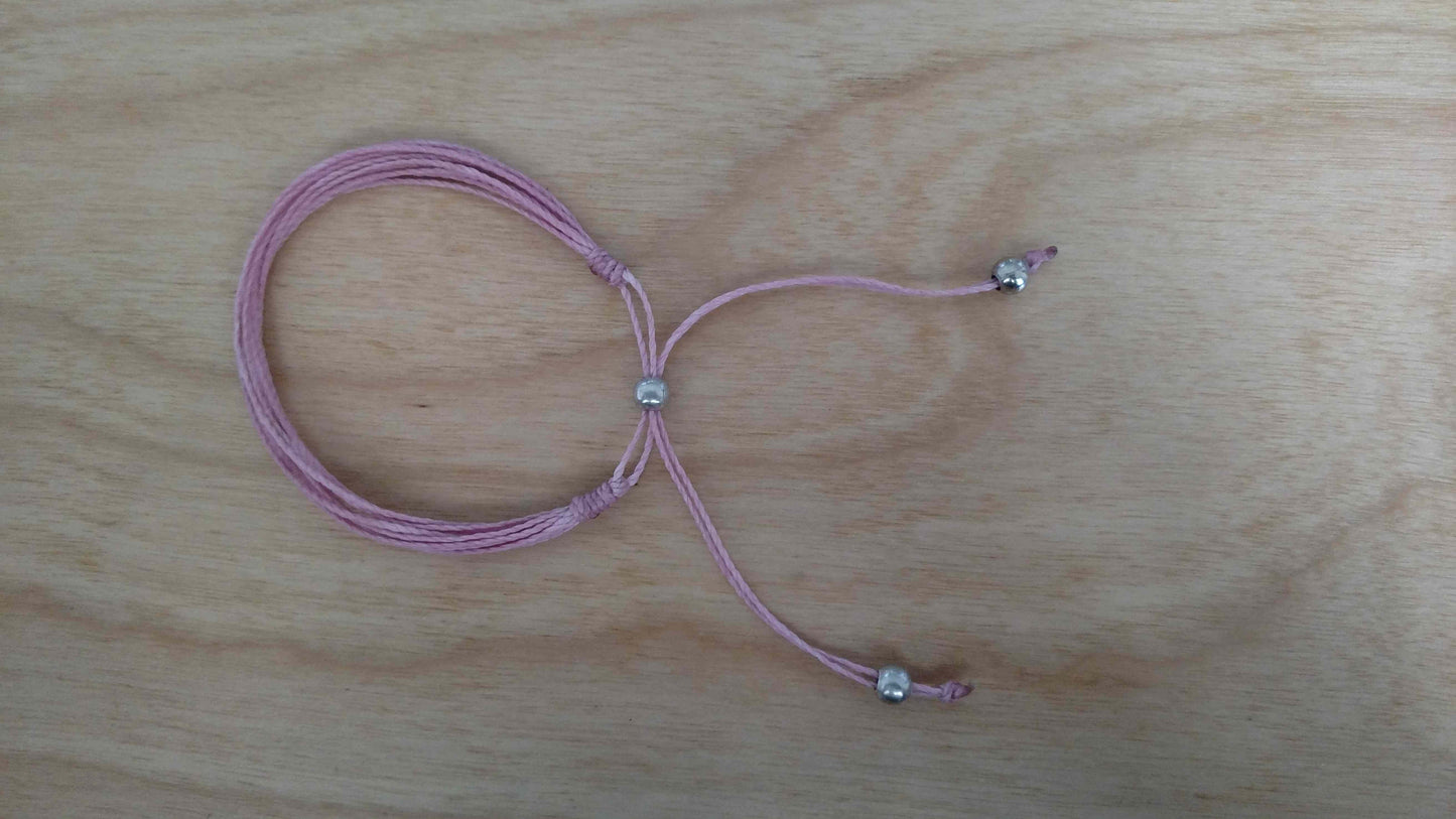Charity Friendship Bracelet with Silver Beads