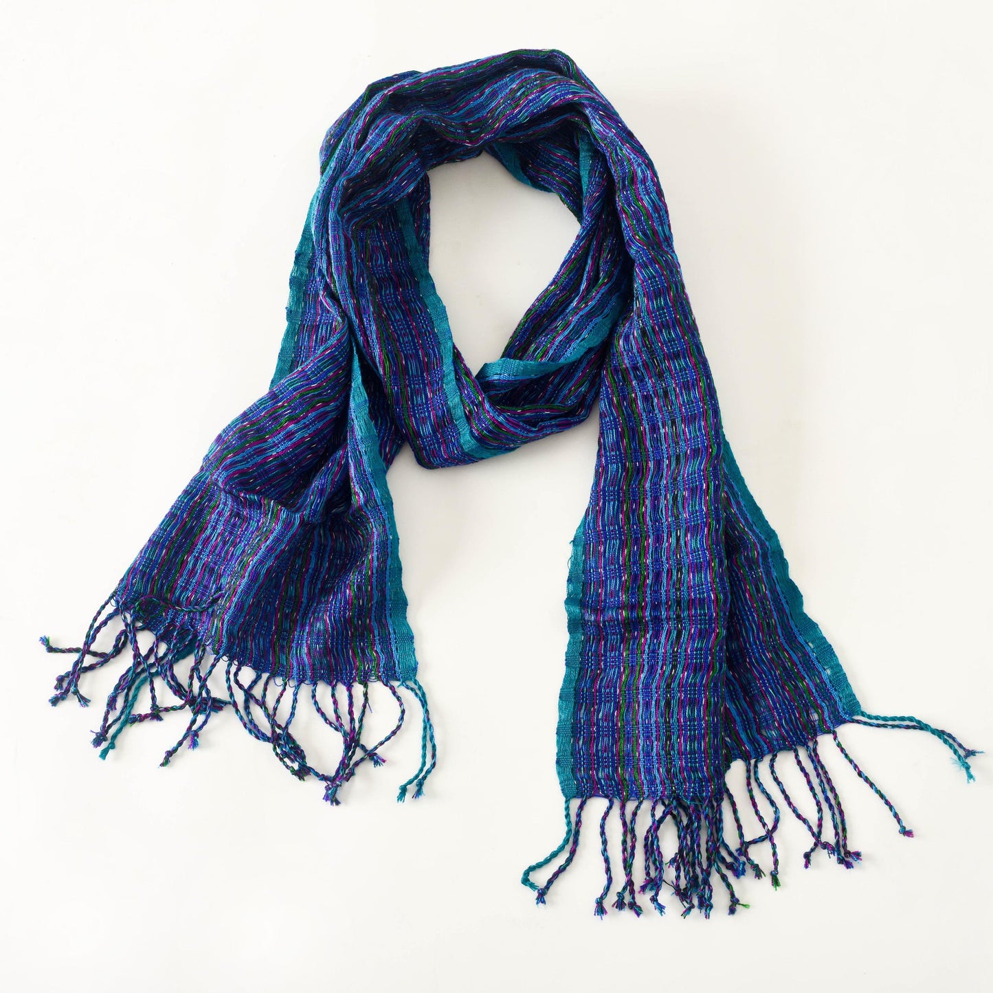 Ethical Fashion, Handwoven Scarf "South Seas"