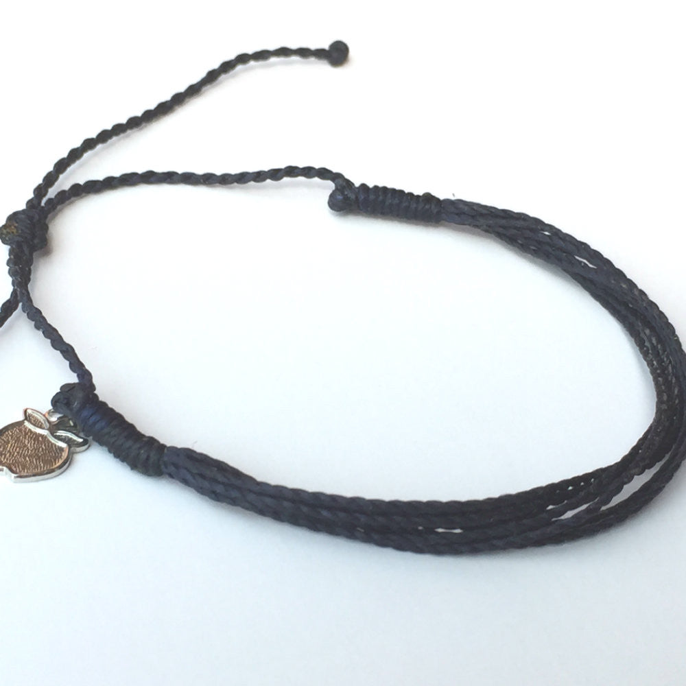 Deep Navy Blue Friendship Bracelet, Ethical Jewelry