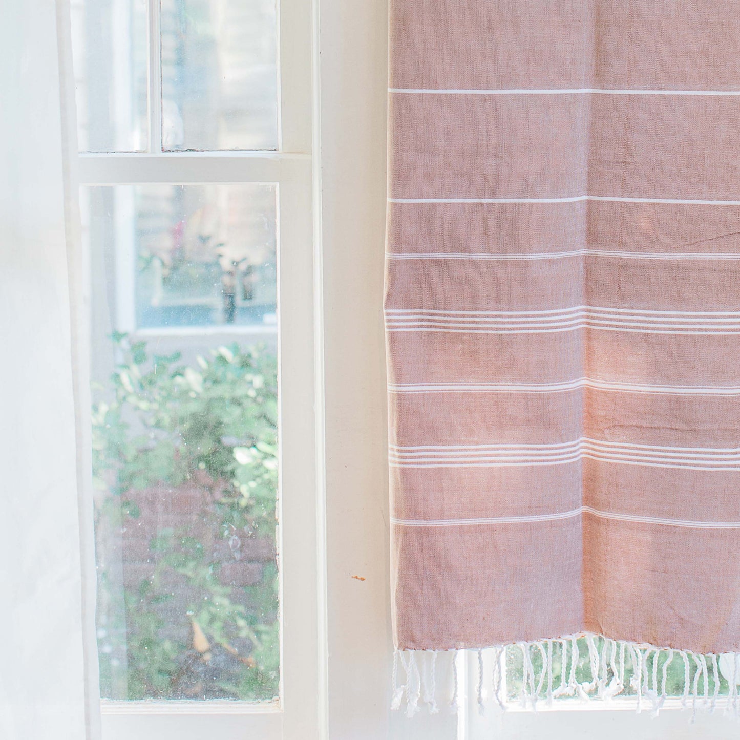 Soft Brown Turkish Fouta Towel, Eco Home Decor, "Soft Sands"