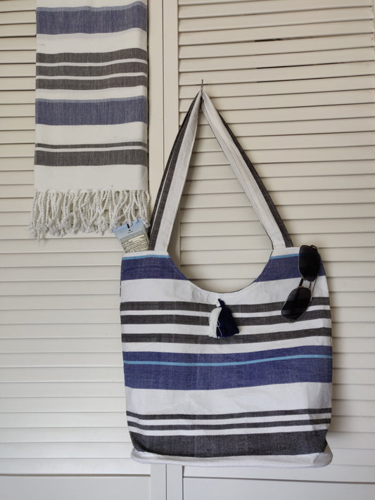 Fair Trade, Handwoven Beach Bag and Fouta/Towel Set