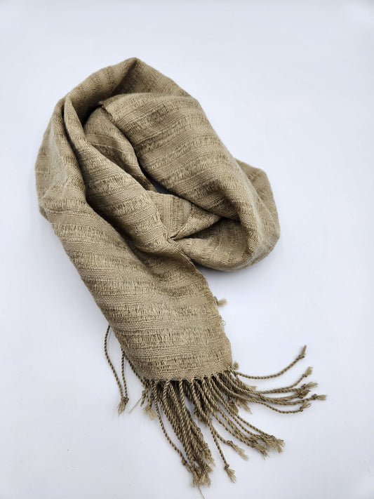 Handwoven Fair Trade Scarf Beige