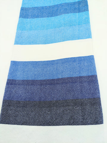 Fair Trade Peshtemal, Fouta Bath Towel, "Blue Skies"