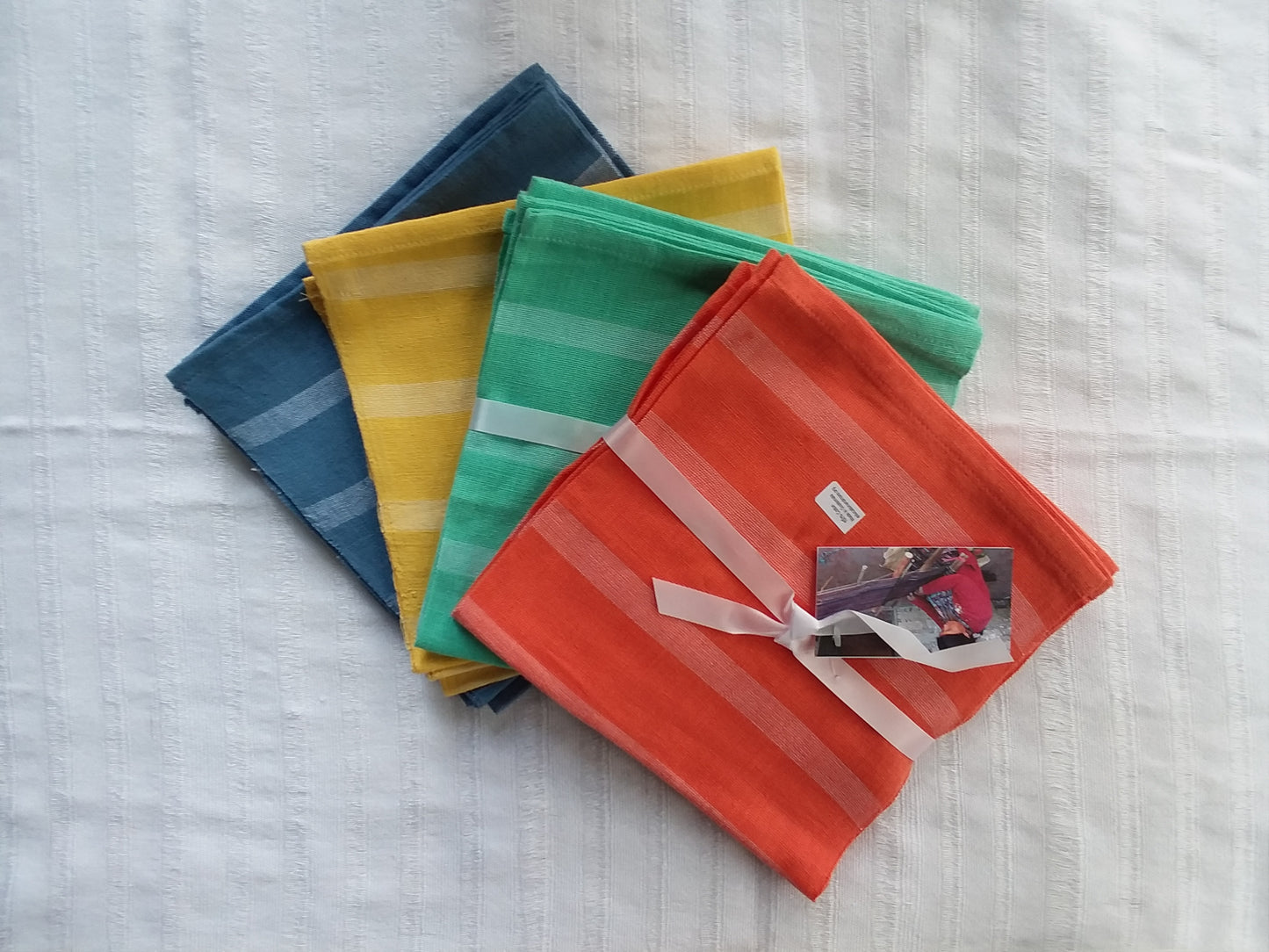 Fair Trade, Handwoven Cloth Napkins in Mint