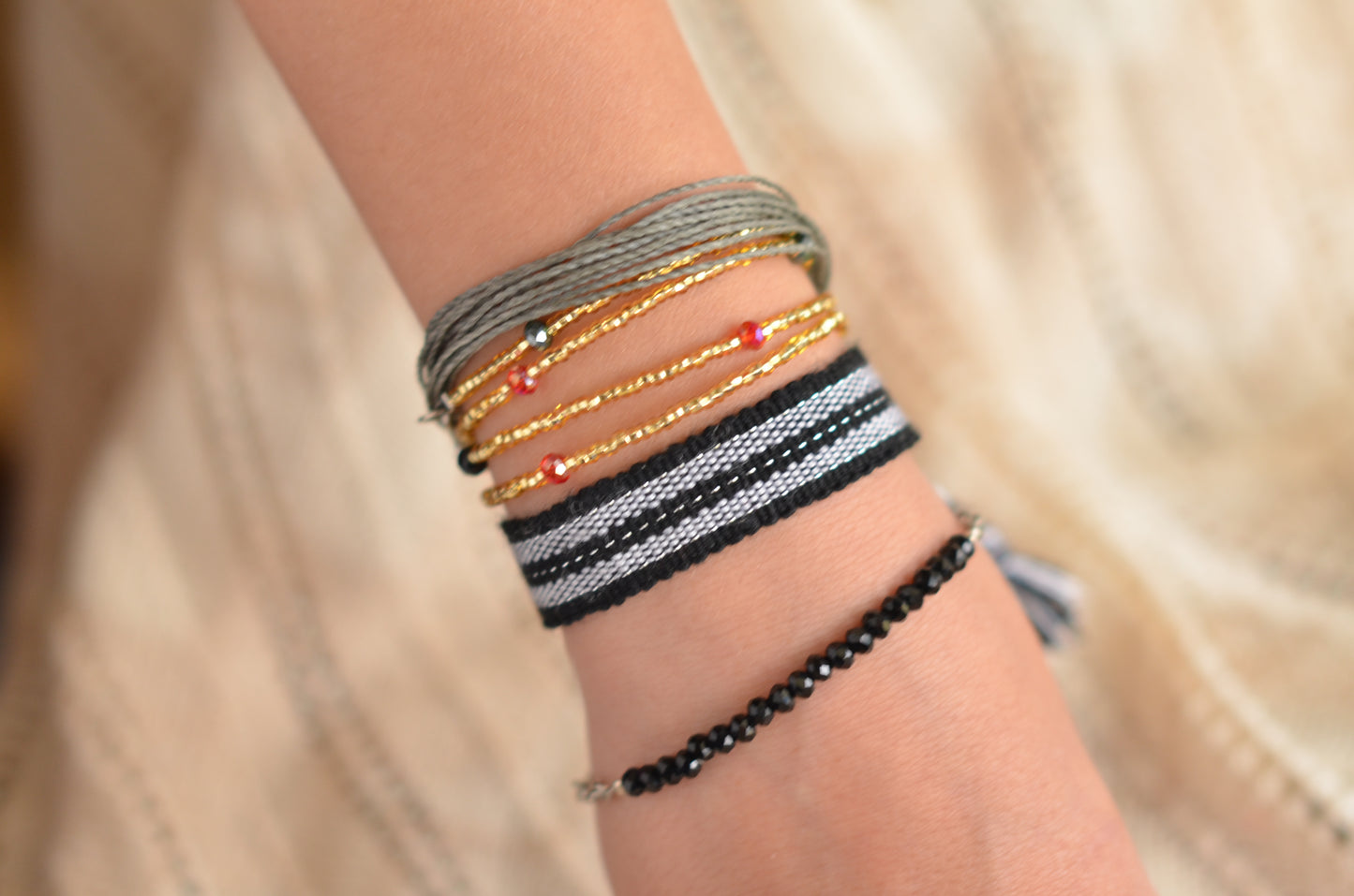 "Night Fall" Stack Bracelet, Bracelet to Education