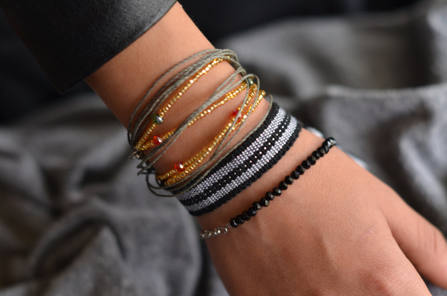"Night Fall" Stack Bracelet, Bracelet to Education