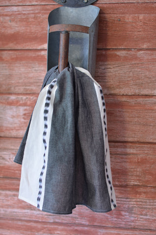 Mayan Ikat Handwoven Cotton Kitchen Towel, Black or Red