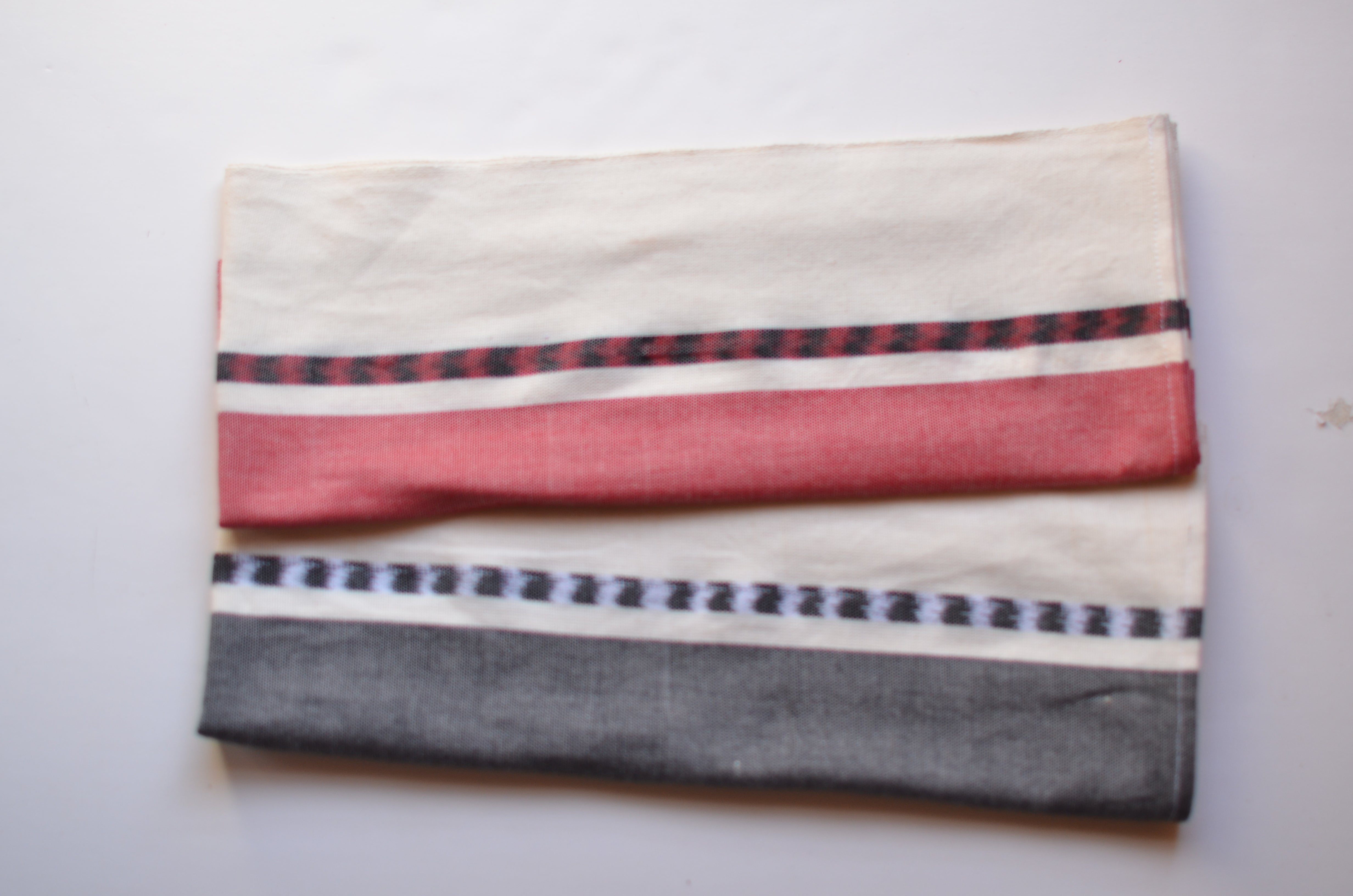 Mayan Ikat Handwoven Cotton Kitchen Towel, Black or Red - Education And More