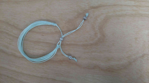 Charity Friendship Bracelet with Silver Beads