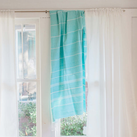 Aqua Peshtemal Turkish Towel, Ethical Fashion