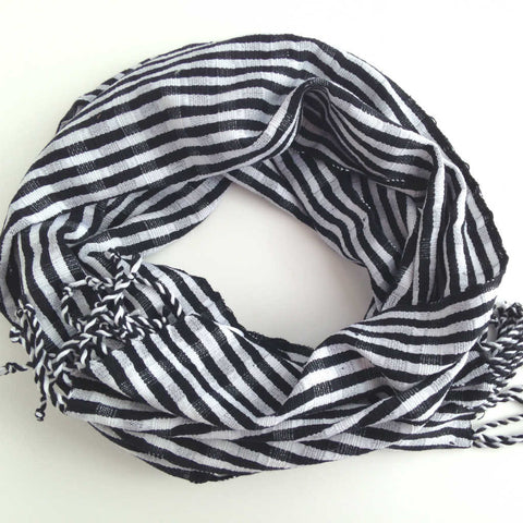 Cotton Infinity Scarf for Spring or Fall