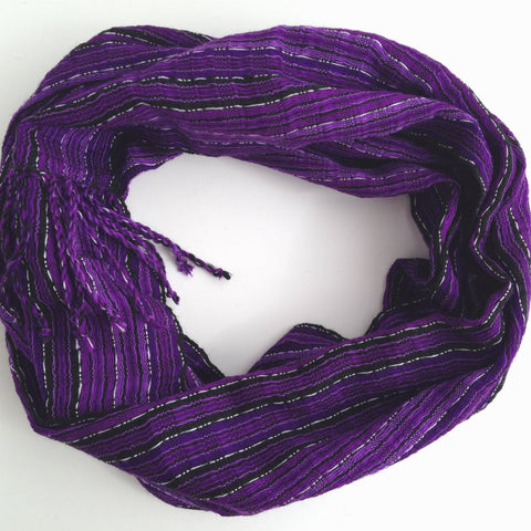 Ethically sourced Handwoven Purple Scarf