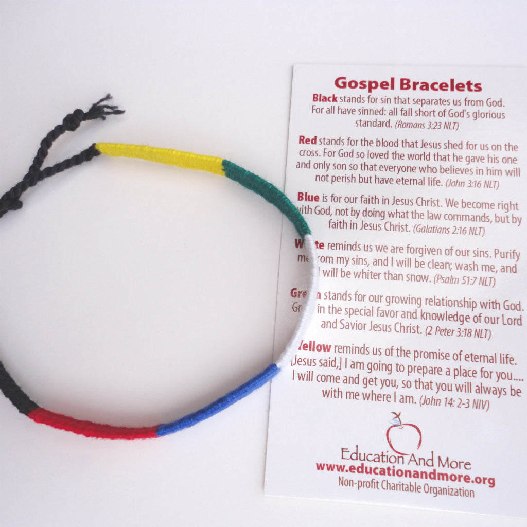 Gospel Thread Bracelet, English or Spanish, 1 Dozen