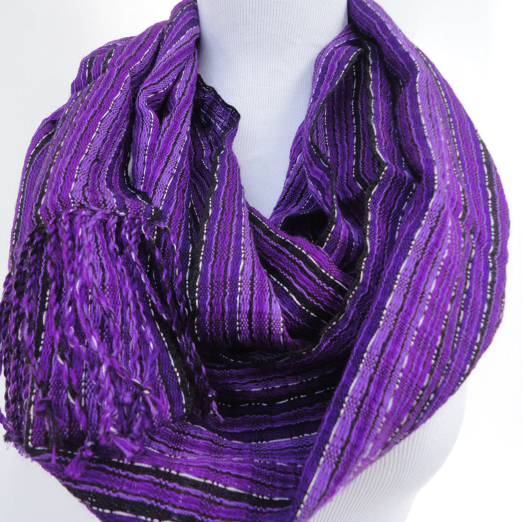 Fair Trade Purple Infinity Scarf