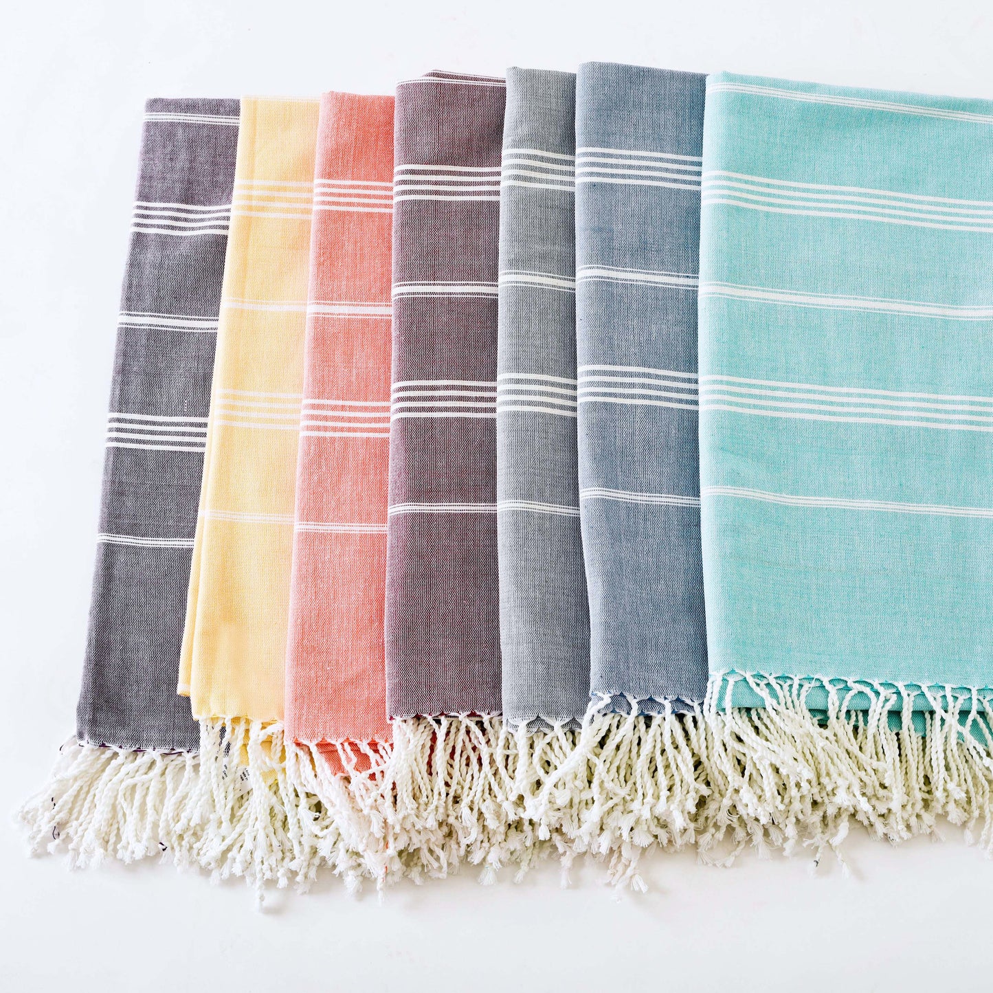 Ethically Sourced Fair Trade Fouta, Peshtemal Towels "Denim Blues"
