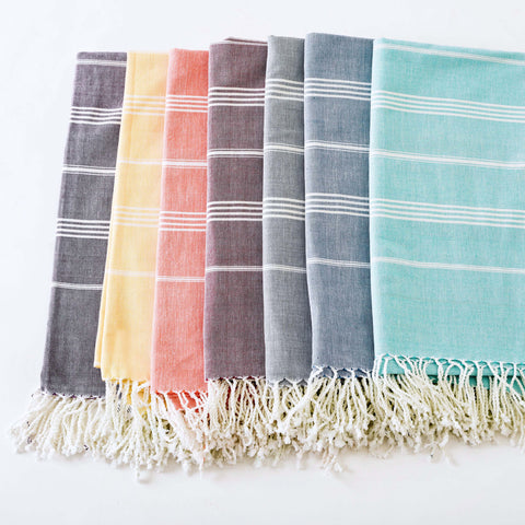 Ethically Sourced Fair Trade Fouta, Peshtemal Towels "Denim Blues"