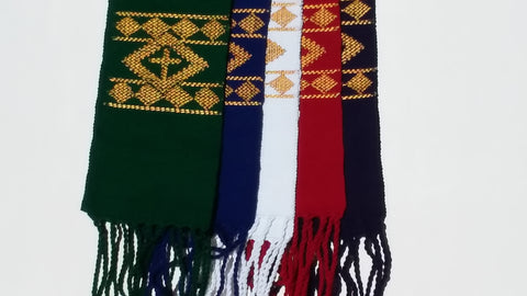 Fair Trade Clergy Stole, Handwoven and Hand-embroidered