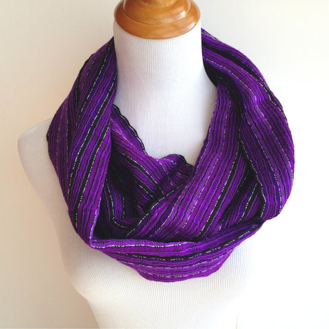 Fair Trade Handwoven Purple Scarf