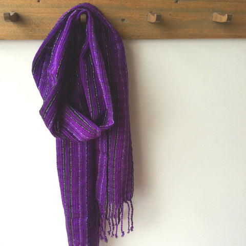Purple Stripes, Mayan Design Fair Trade scarf
