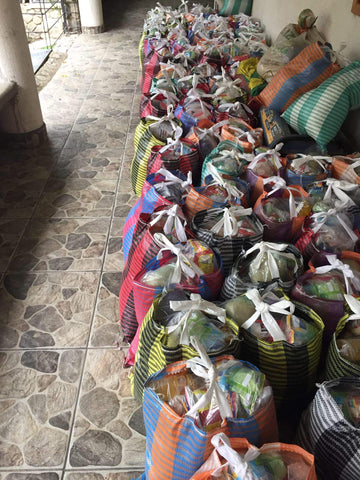 Fair Trade Charity Guatemalan Face Mask 'Give a Food Basket"