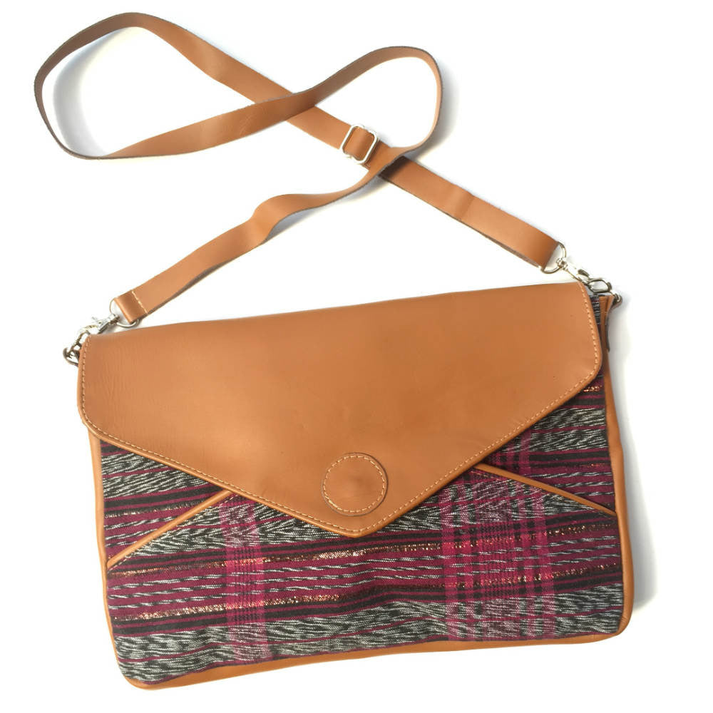 Ethical large clutch, upcycled